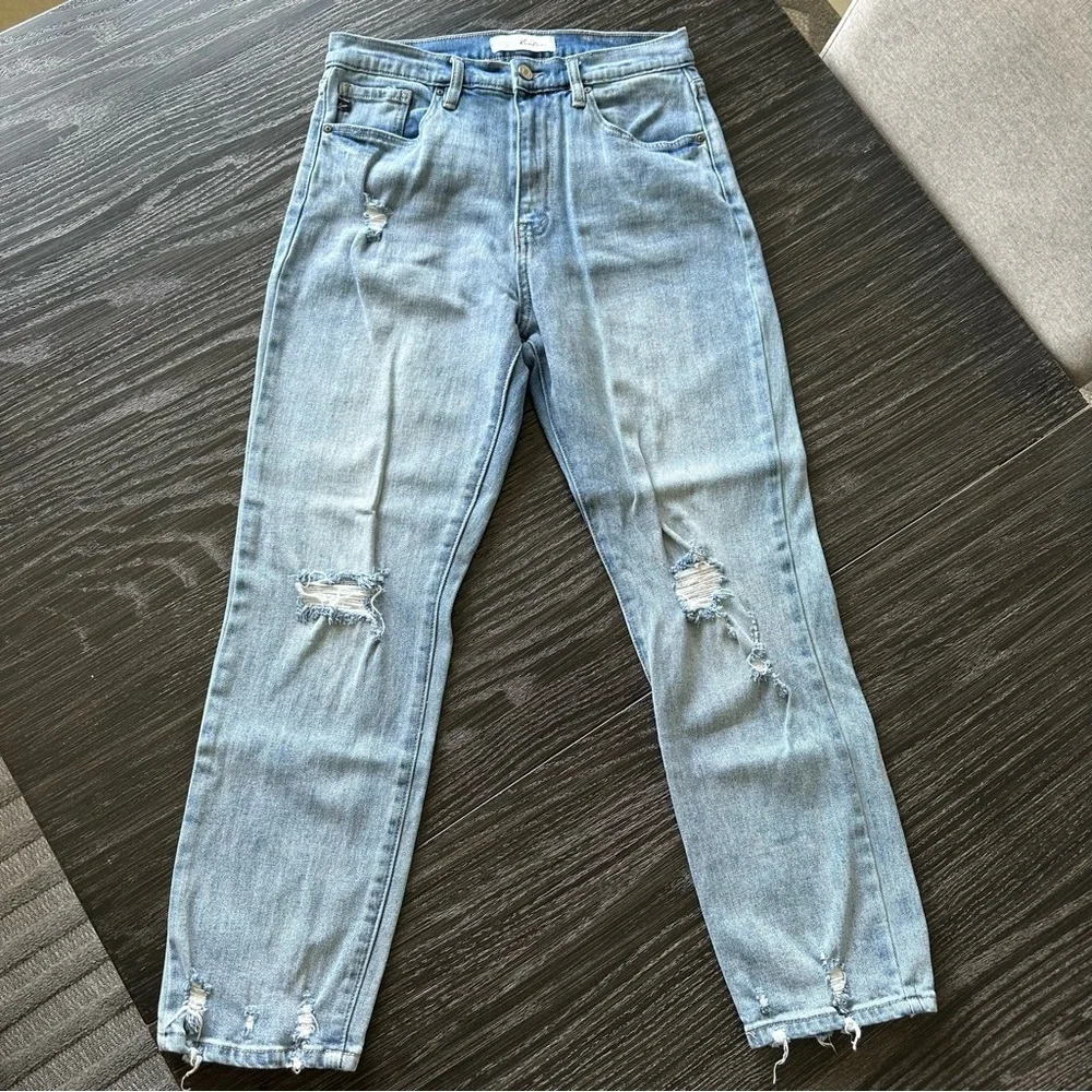 KanCan Missy High Rise Slim Straight Leg Ankle Jeans in Medium Wash, Size 28